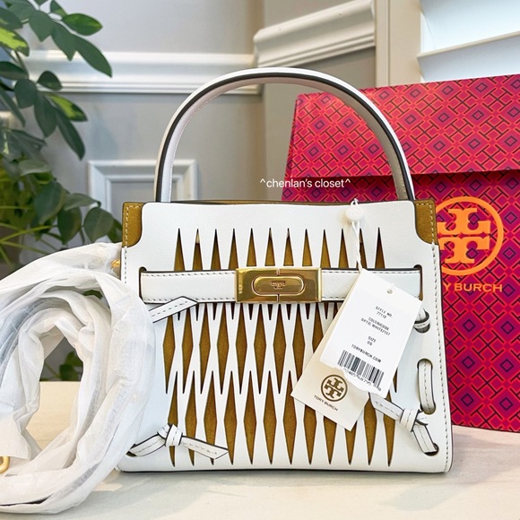 🔥NeW! Tory Burch Lee Radziwill Petite Double Bag Cutout - Picture 3 of 14